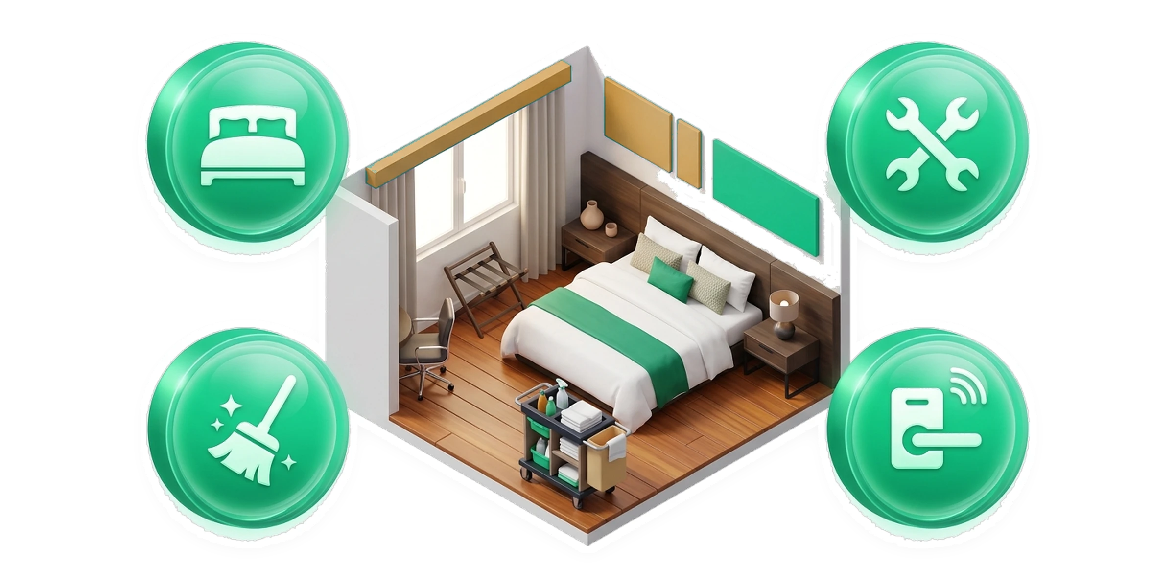 4-pillar room readiness board
